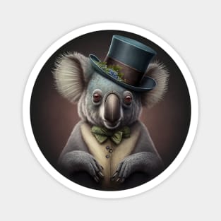 Koala with top hat Magnet