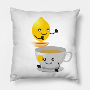 cute lemon tea Pillow