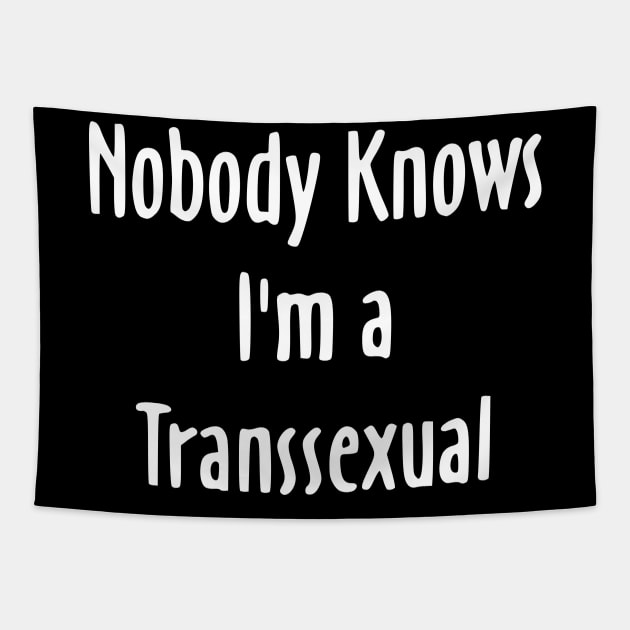 Nobody Knows I'm a Transsexual Tapestry by Totally Trans