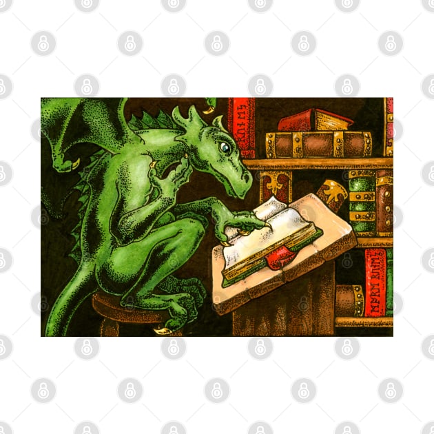 Librarian Dragon by DarlaHallmark