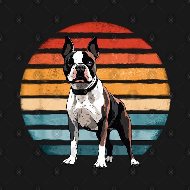 Boston Bull Terrier Vintage Dog Retro Dogs Owner by Tom´s TeeStore