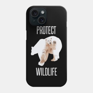 Protect wildlife - polar bear design Phone Case