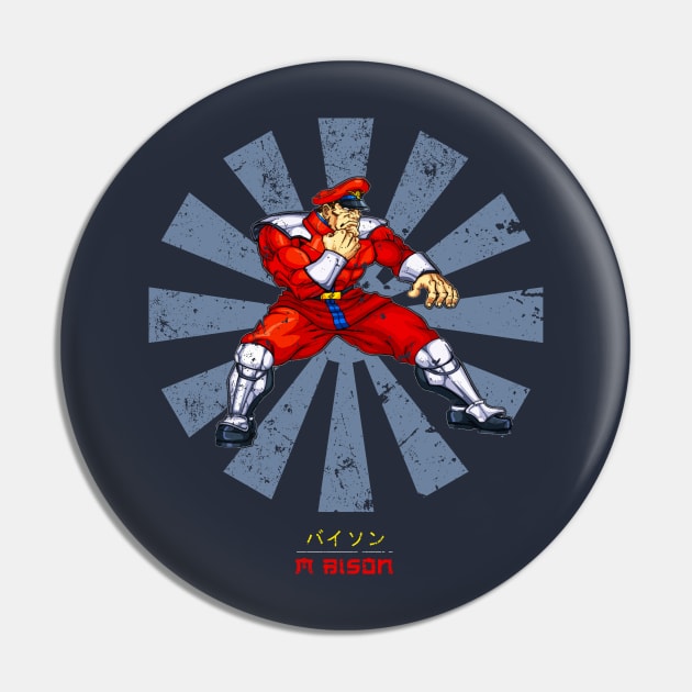 M Bison Retro Japanese Street Fighter Pin by Nova5