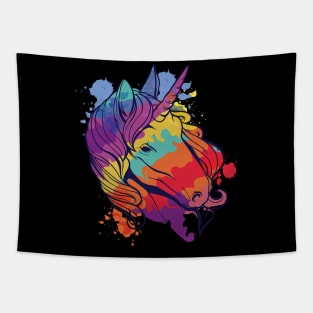 Unicorn Rainbow colorful birthday gift Tapestry