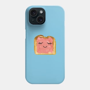 Sleepy Pink Toast Phone Case