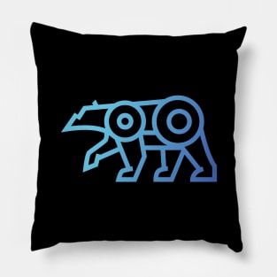 geometric polar bear Pillow