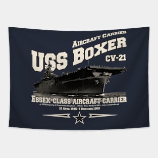 USS BOXER CV-21 Aircraft carrier veterans Tapestry