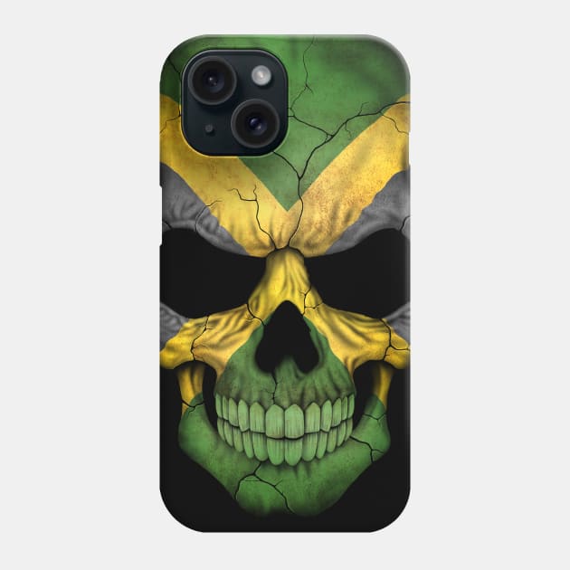 Jamaican Flag Skull Phone Case by jeffbartels