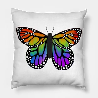 Rainbow butterfly v1 Pillow