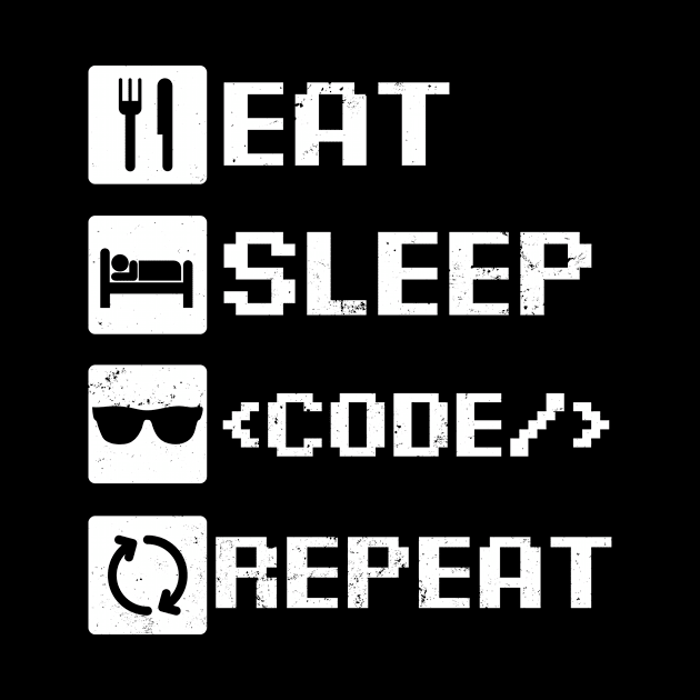 Computer Programming Shirt | Eat Sleep Code Repeat Gift by Gawkclothing