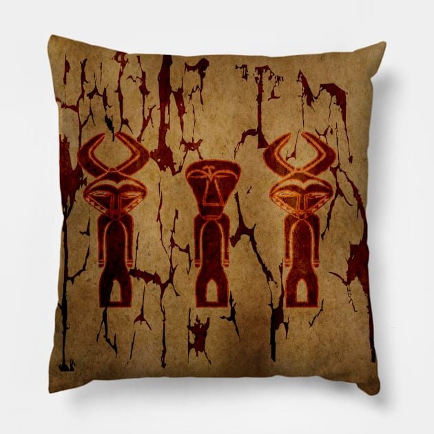 african tribal pattern Pillow by omitay