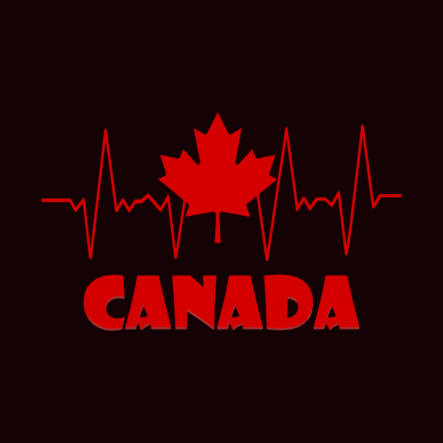 Canadian Maple Leaf Heartbeat II by KJKlassiks