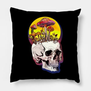 Mushroom Skull Pillow