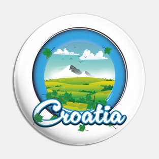 Croatia retro logo Pin