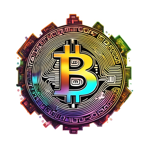 Bitcoin colorful by Creativeoptimize