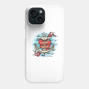 Anchor with Ribbon Tattoo Phone Case