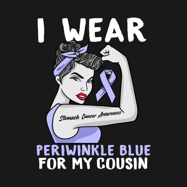 I Wear Periwinkle Blue For My Cousin - Cancer Awareness by biNutz