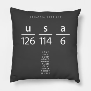 USA word code in the English Gematria Pillow