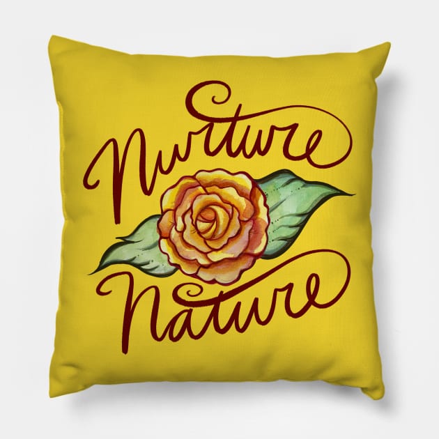 Nurture Nature Pillow by bubbsnugg