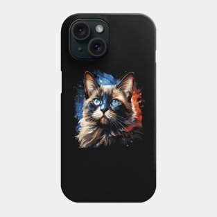 Patriotic Siamese Cat Phone Case