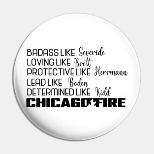 Chicago Fire Chicago Fire Names Pin