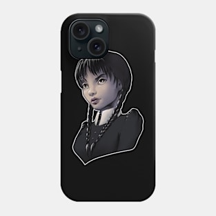 Wednesday Addams Cartoon Phone Case