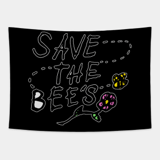 Dark and Gritty Save the Bees Tapestry