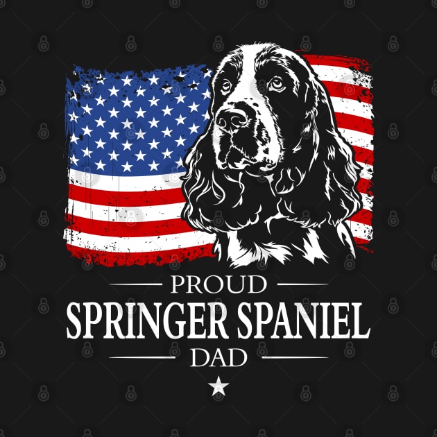 Proud Springer Spaniel Dad American Flag patriotic gift dog by wilsigns