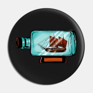 Sailboat in a bottle Pin