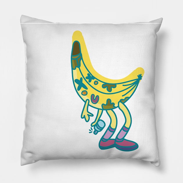 crazy banana Pillow by ugnelaza