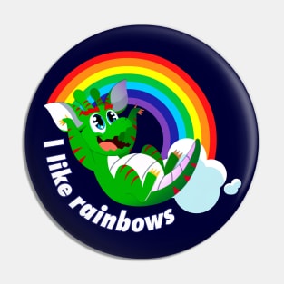 I Like Rainbows Pin