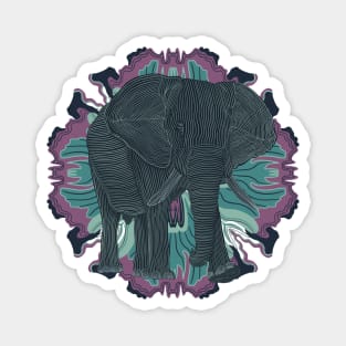 Majestic African Elephant Magnet