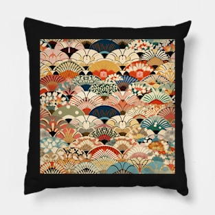 Traditional japanese fan pattern Pillow