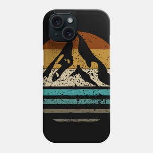 Vintage sun retro distressed mountain Phone Case