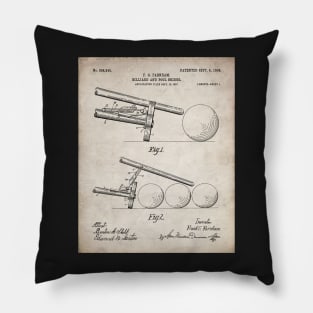 Pool Bridge Patent - Pool Art - Antique Pillow