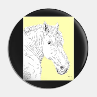 Horse light yellow Pin