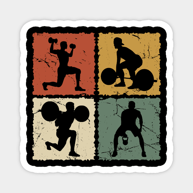 Fitness Workout Vintage Magnet by POS