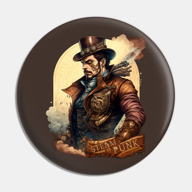 Steampunk Adventurer Pin by Abili-Tees