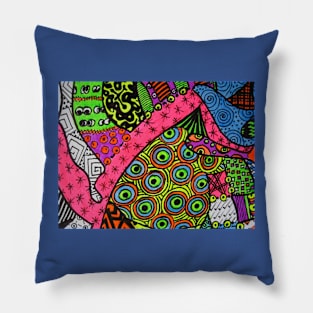 Abstract Fluoro 2 alternate landscape view Pillow