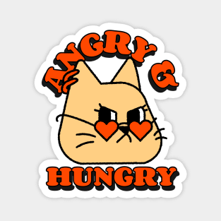 Angry and hungry cat Magnet