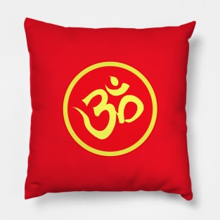 Spiritual Om Symbol Sacred Mantra Pillow