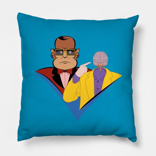 Gorilla and the Brain Pillow by hayze