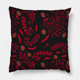 Floral pattern with flowers and leaves Pillow