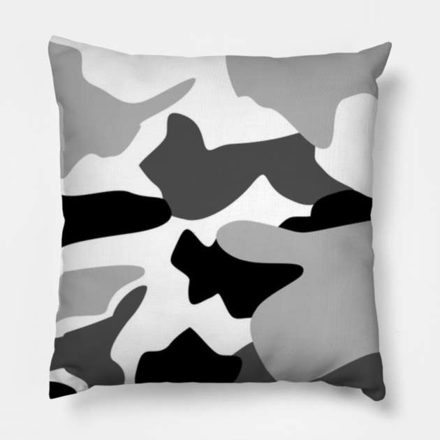 Snow camo Military Pillow by Flipodesigner