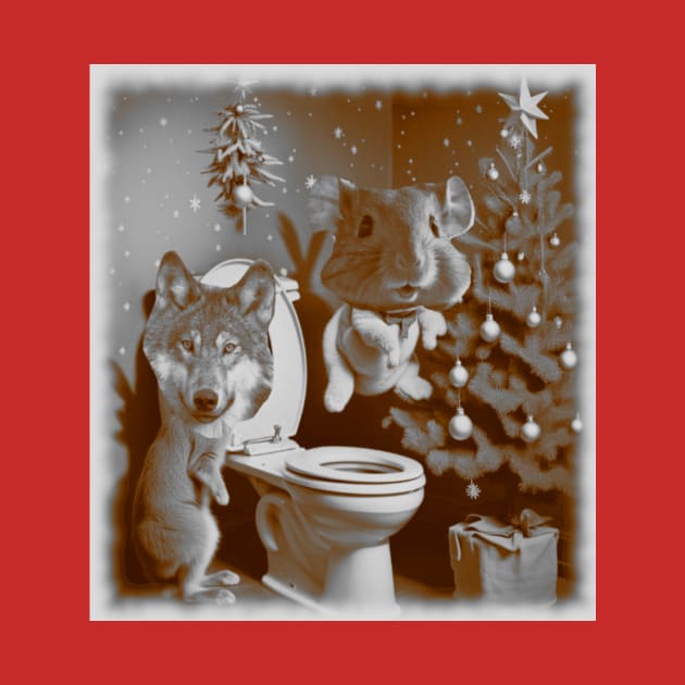 hamster Christmas from toilet by Catbrat