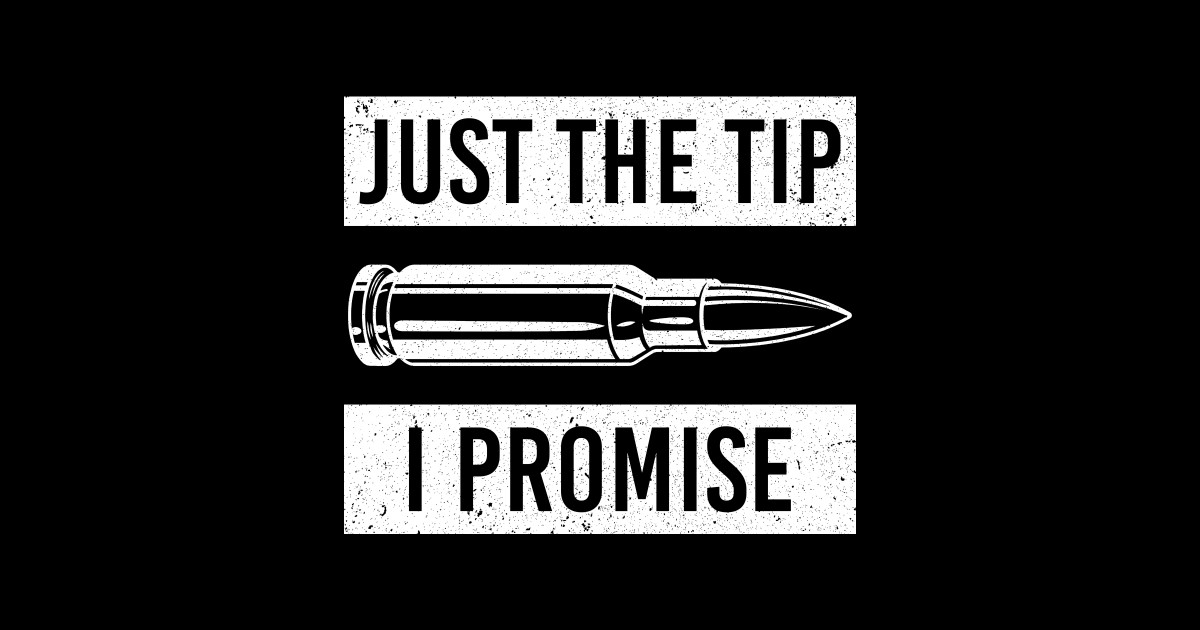 Just The Tip I Promise 2nd Amendment Pro Gun Sarcasm Just The Tip I Promise Sticker Teepublic