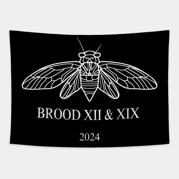 Cicada Brood XIII Brood XIX 2024 Tapestry by Dylante