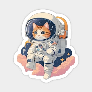 cat astronaut , cat in space Magnet