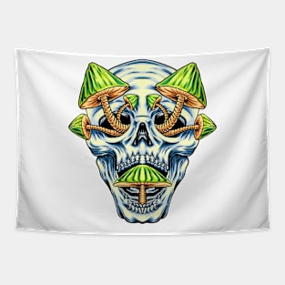 Skull Mushroom Tapestry