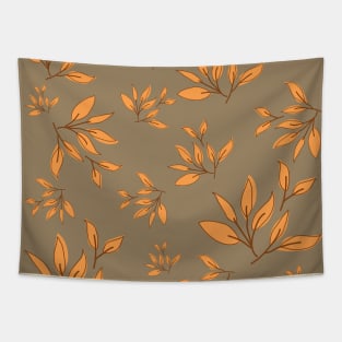 Brown leaves decorative pattern Tapestry